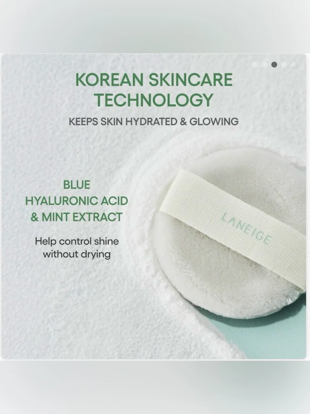 LANEIGE Neo Essential Blurring Finish Powder — Cream White Compact